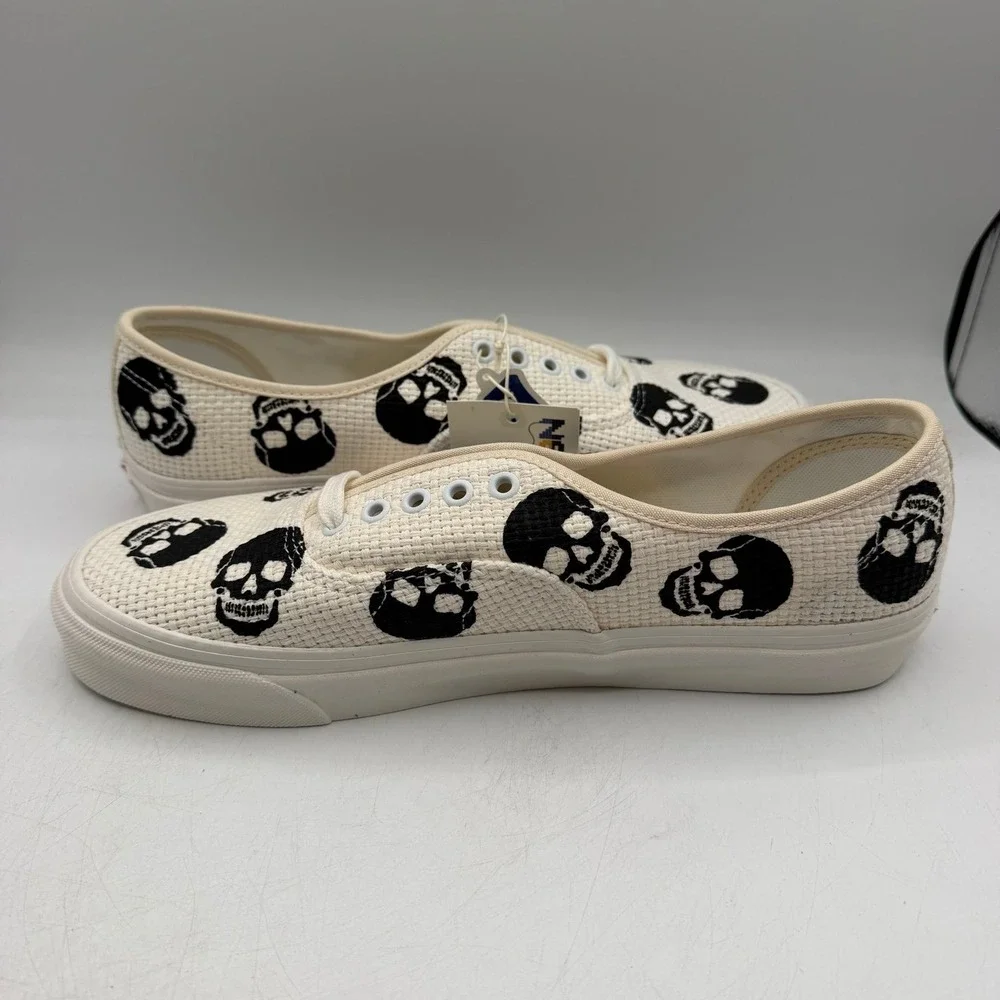 VANS Anaheim Factory Authentic 44 DX Needlepoint Skulls Shoes Mens 11.5 Women 13